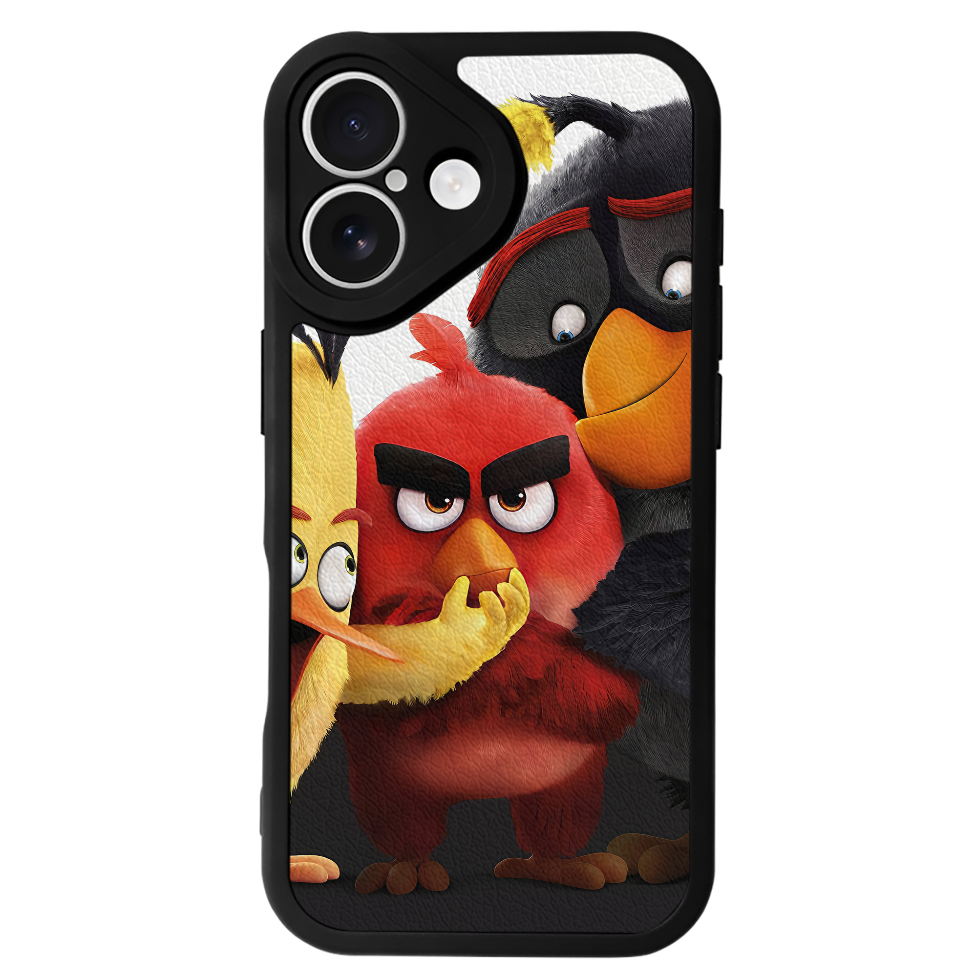 （画像用） Angry Birds アングリーバード 【iPhone 16シリーズ対応】シリコンスマホケース（レザー調） 材質：シリコン